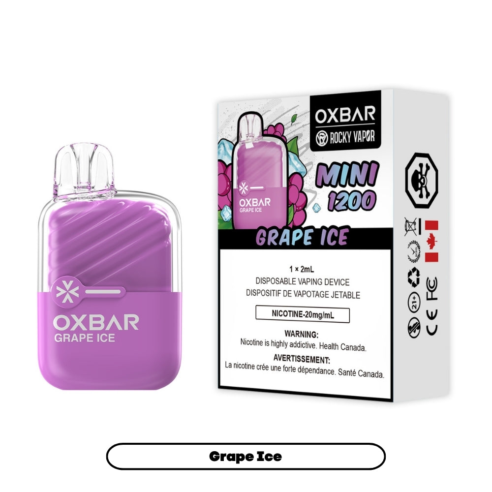 Rocky Vapor Oxbar Mini 1200 - Grape Ice (5pc/Carton) [Federal]