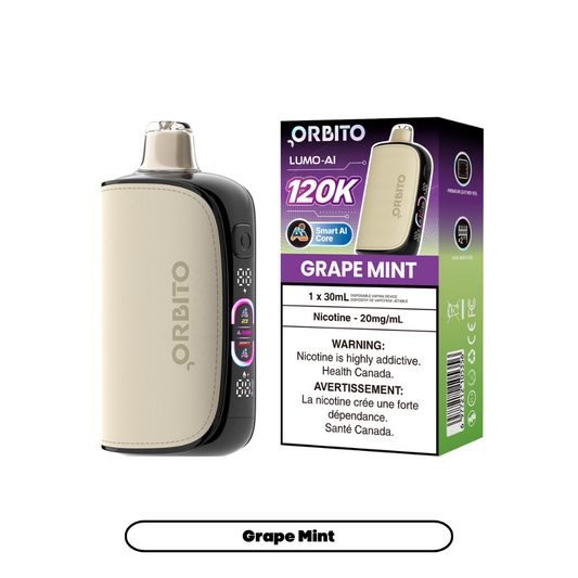 Orbito Lumo AI 120K (20mg) - Grape Mint (4pc/Carton) [Alberta]