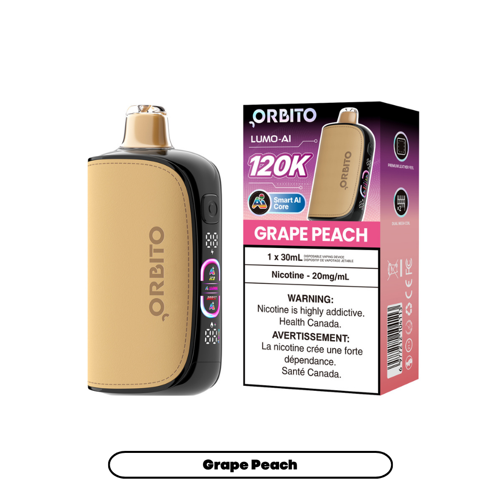 Orbito Lumo AI 120K (20mg) - Grape Peach (4pc/Carton) [Alberta]