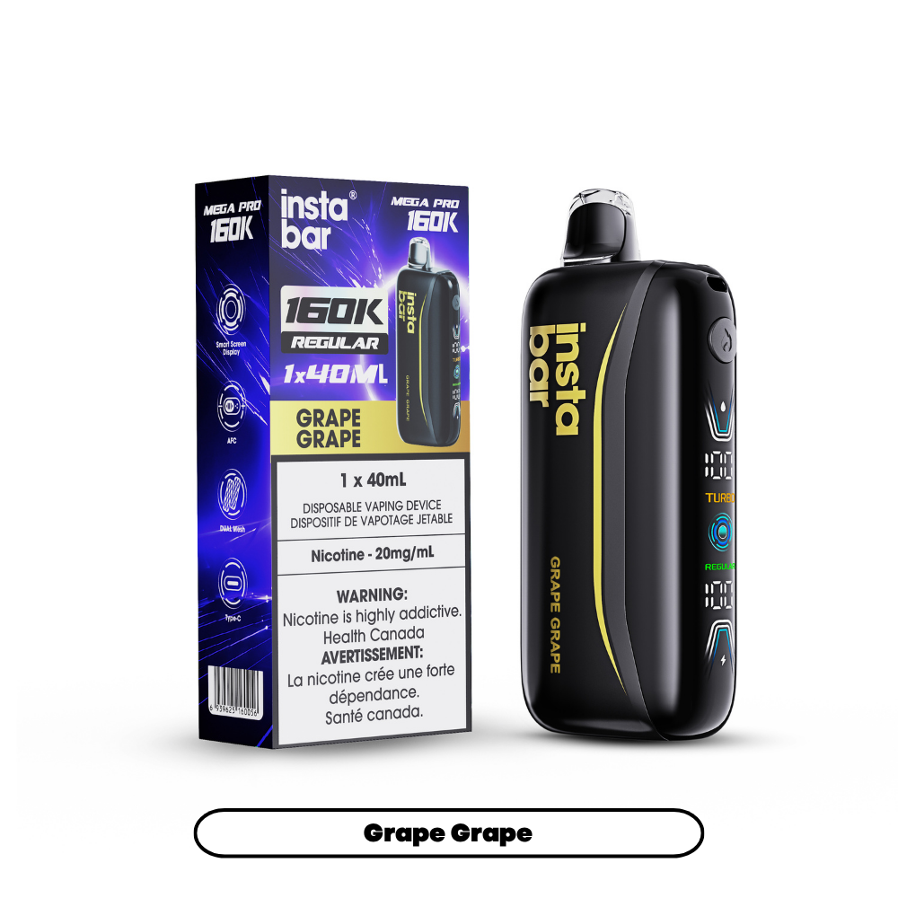 Insta Bar Mega Pro 160K - Grape Grape (4pc/Carton) [Federal]