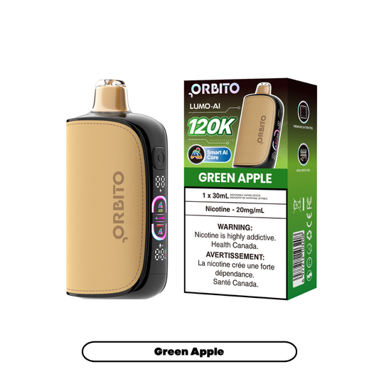 Orbito Lumo AI 120K (20mg) - Green Apple (4pc/Carton) [Federal]