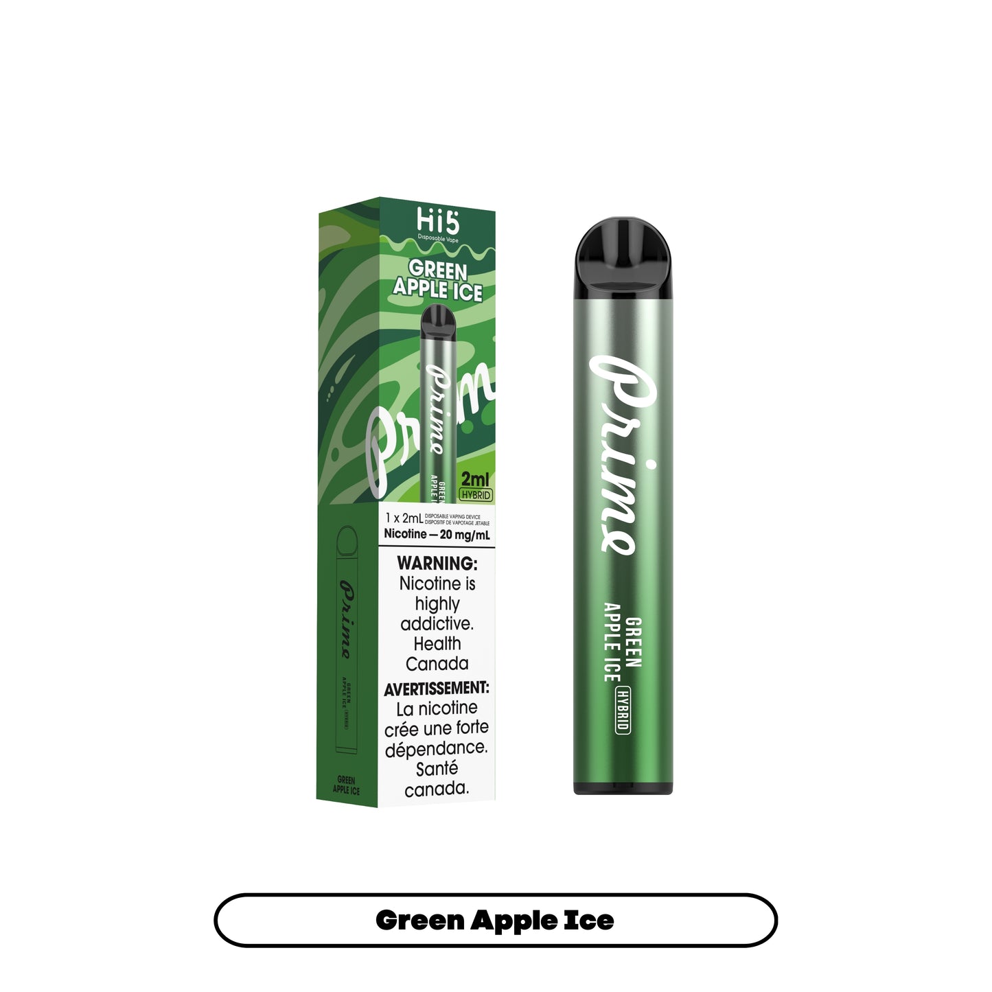 Hi5 Prime - Green Apple Ice (6pc/Carton) [Federal]