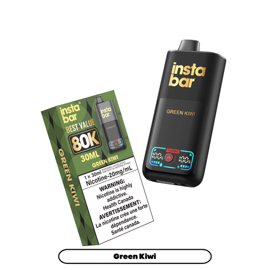 Insta Bar 80K - Green Kiwi (4pc/Carton) [Ontario]