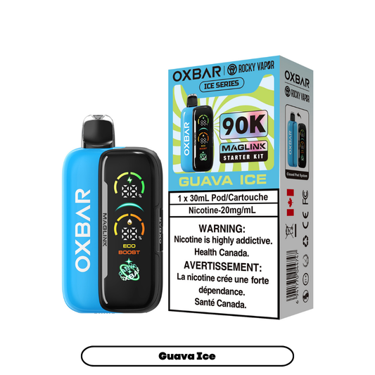Rocky Vapor Oxbar Maglink - Ice Series - Guava Ice (4pc/Carton) [Federal] {Starter Kit}
