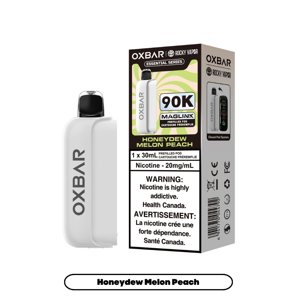 Rocky Vapor Oxbar Maglink - Essential Series - Honeydew Melon Peach (4pc/Carton) [Alberta] {Prefilled Pods}