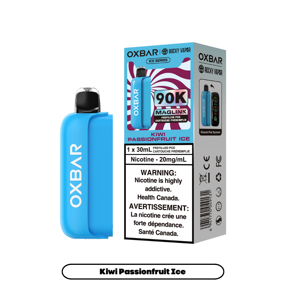 Rocky Vapor Oxbar Maglink - Ice Series - Kiwi Passionfruit Ice (4pc/Carton) [Federal] {Prefilled Pods}