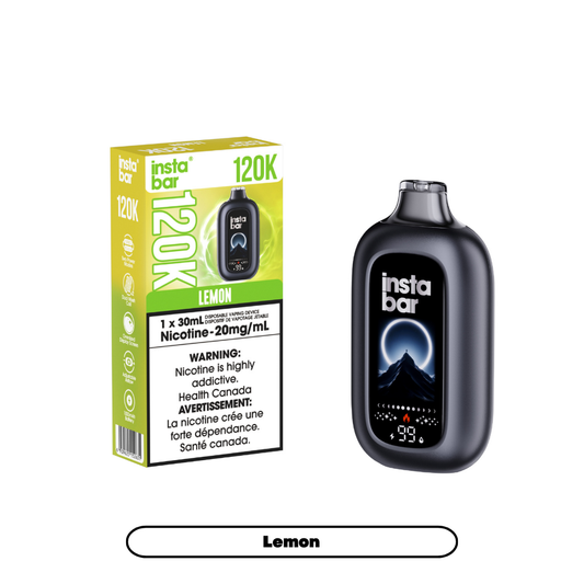 Insta Bar 120K - Lemon (4pc/Carton) [Manitoba]