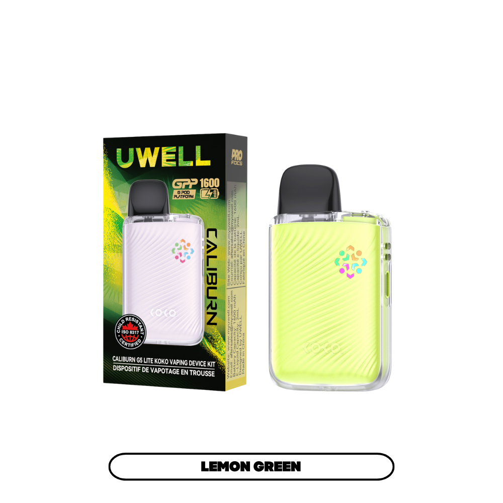 UWELL CALIBURN G5 LITE KOKO POD KIT [CRC] - LEMON GREEN