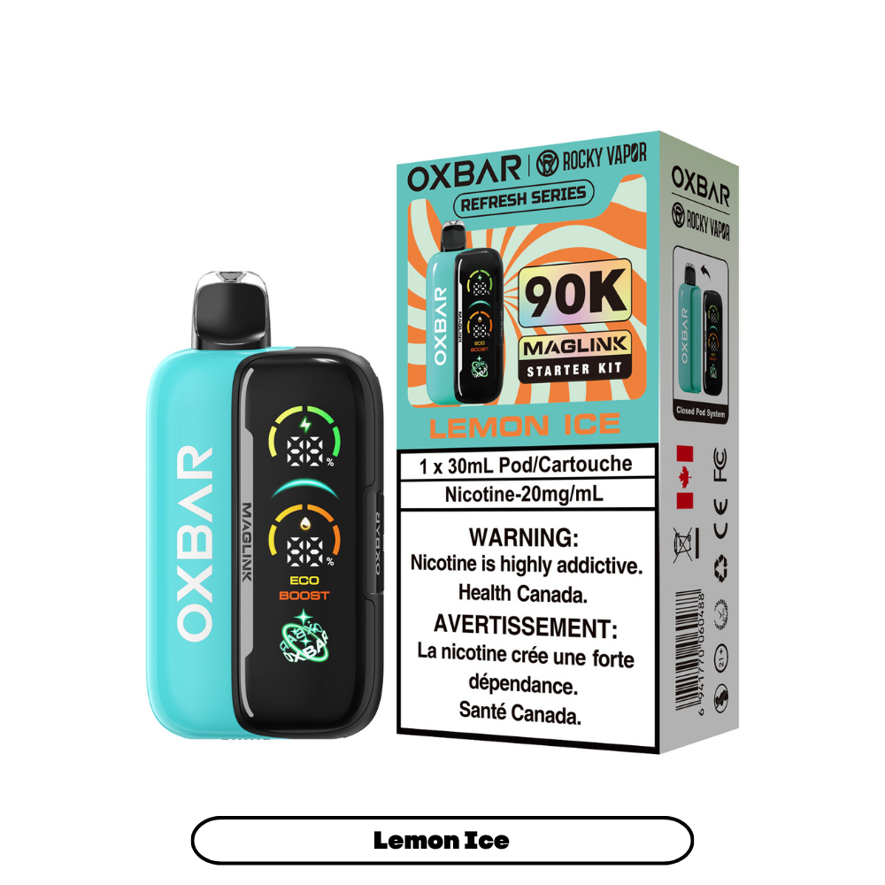 Rocky Vapor Oxbar Maglink - Refresh Series - Lemon Ice (4pc/Carton) [Federal] {Starter Kit}