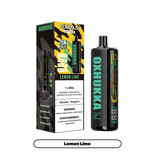 Oxbar Oxhukka- Lemon Lime (4pc/Carton) [Federal]