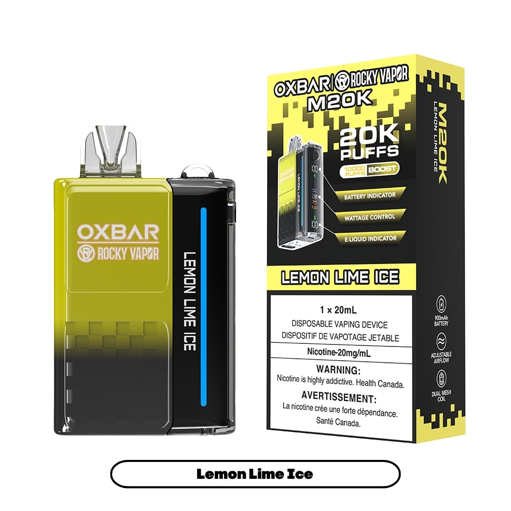 Rocky Vapor Oxbar M20K - Lemon Lime Ice (5pc/Carton) [Manitoba]