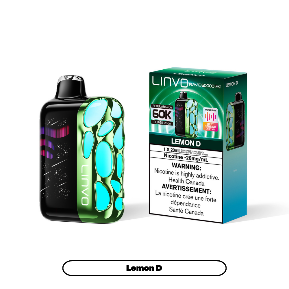 Linvo Rave 60000 Pro - Lemon D (4pc/Carton) [Manitoba]