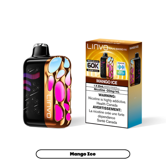 Linvo Rave 60000 Pro - Mango Ice (4pc/Carton) [Alberta]