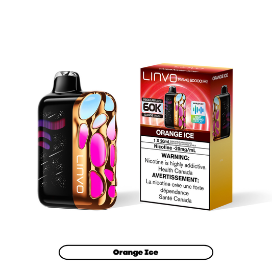 Linvo Rave 60000 Pro - Orange Ice (4pc/Carton) [Alberta]