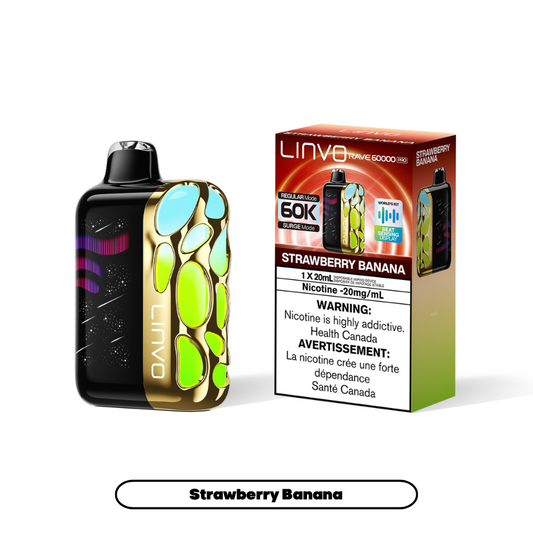 Linvo Rave 60000 Pro - Strawberry Banana (4pc/Carton) [Alberta]