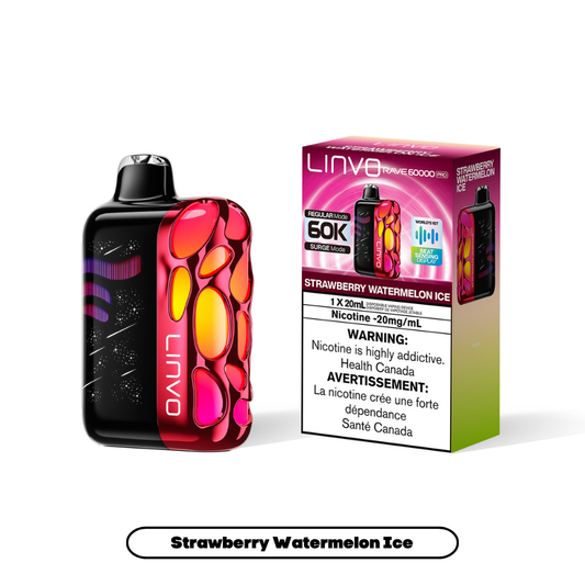 Linvo Rave 60000 Pro - Strawberry Watermelon Ice (4pc/Carton) [Alberta]