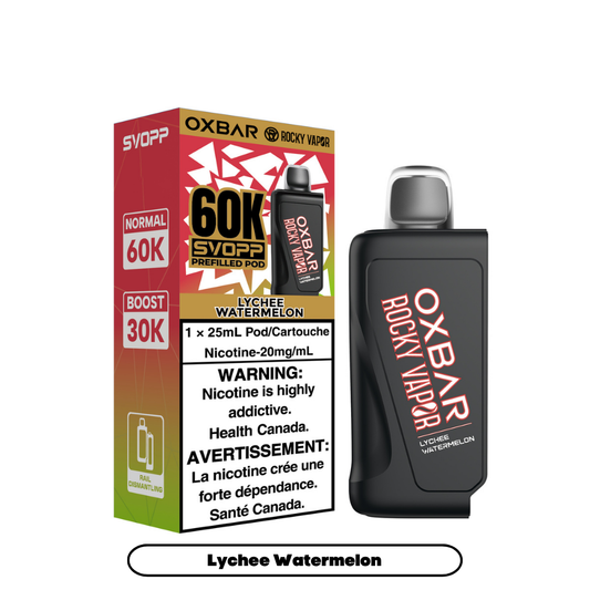 Svopp Rocky Vapor Oxbar 60K {Prefilled Pods} - Lychee Watermelon (4pc/Carton) [Ontario]