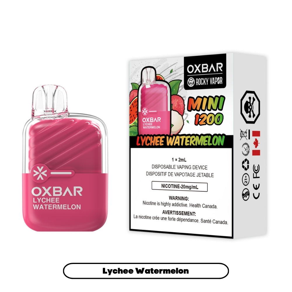 Rocky Vapor Oxbar Mini 1200 - Lychee Watermelon (5pc/Carton) [Federal]