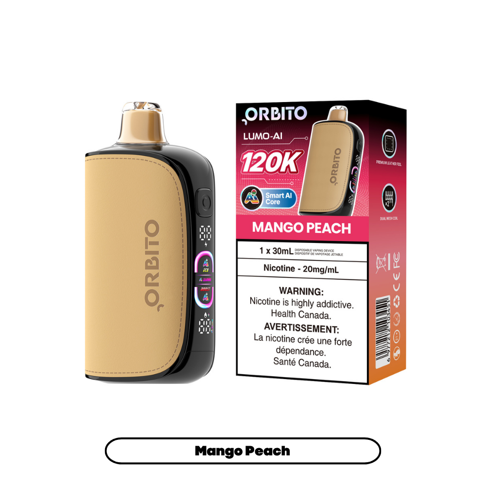 Orbito Lumo AI 120K (20mg) - Mango Peach (4pc/Carton) [Manitoba]