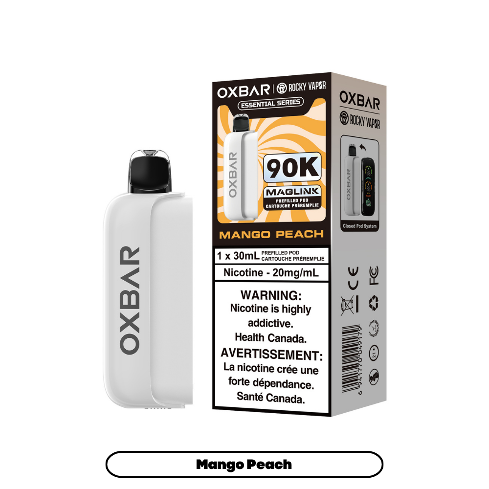 Rocky Vapor Oxbar Maglink - Essential Series - Mango Peach (4pc/Carton) [Alberta] {Prefilled Pods}