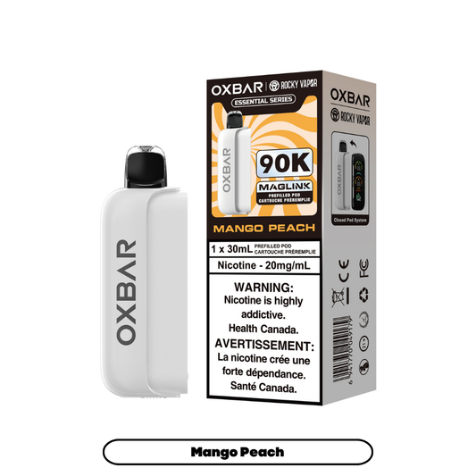 Rocky Vapor Oxbar Maglink - Essential Series - Mango Peach (4pc/Carton) [Alberta] {Prefilled Pods}
