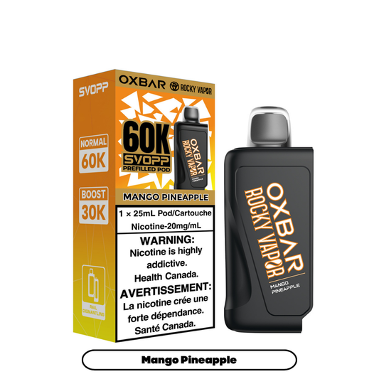 Svopp Rocky Vapor Oxbar 60K {Prefilled Pods} - Mango Pineapple (4pc/Carton) [Ontario]