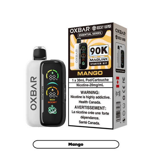 Rocky Vapor Oxbar Maglink - Essential Series - Mango (4pc/Carton) [Federal] {Starter Kit}
