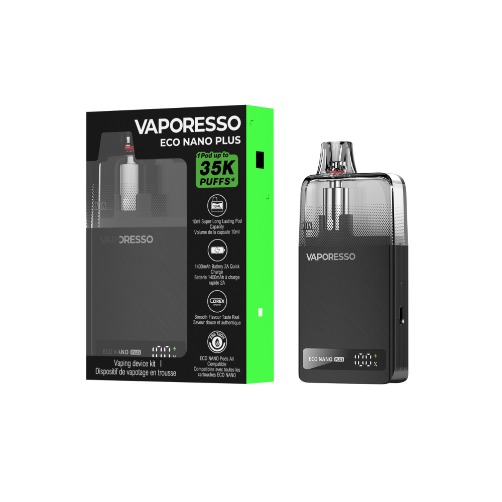 VAPORESSO ECO NANO PLUS POD KIT [CRC] - MIDNIGHT BLACK