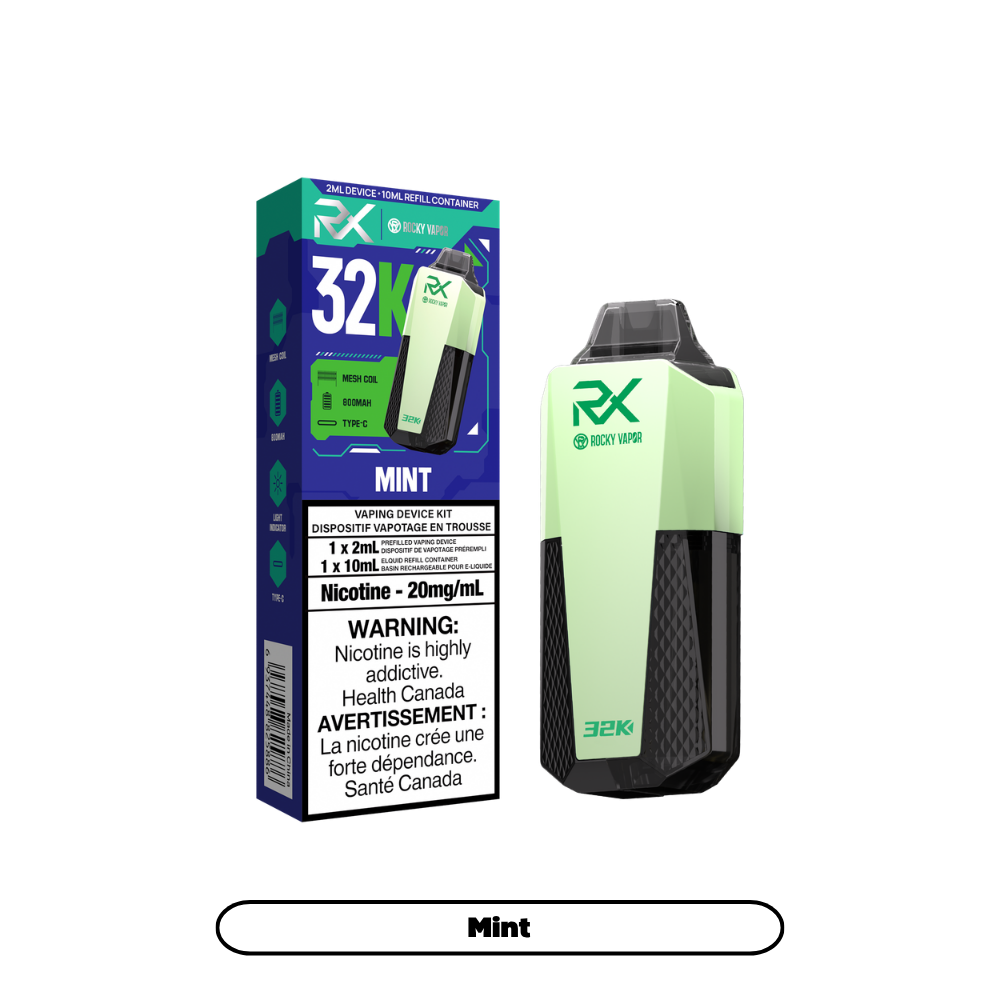 Rocky Vapor RX (2+10mL) 32K - Mint (5pc/Carton) [Federal]