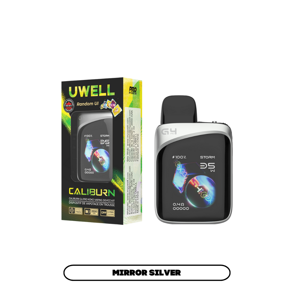 UWELL CALIBURN G4 PRO KOKO POD KIT [CRC] - MIRROR SILVER