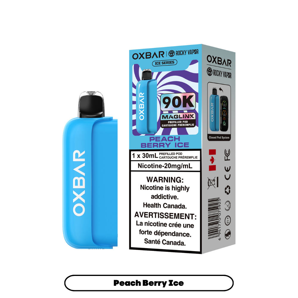 Rocky Vapor Oxbar Maglink - Ice Series - Peach Berry Ice (4pc/Carton) [Federal] {Prefilled Pods}