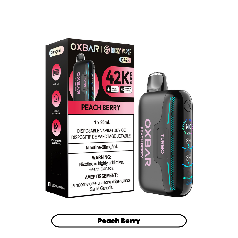 Rocky Vapor Oxbar G42K - Peach Berry (4pc/Carton) [Federal]