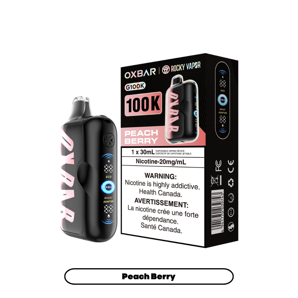Rocky Vapor Oxbar G100K - Peach Berry (4pc/Carton) [Federal]