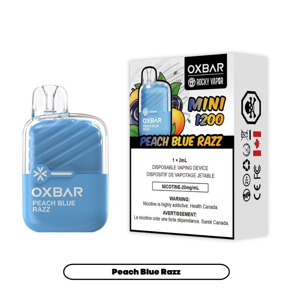 Rocky Vapor Oxbar Mini 1200 - Peach Blue Razz (5pc/Carton) [Federal]