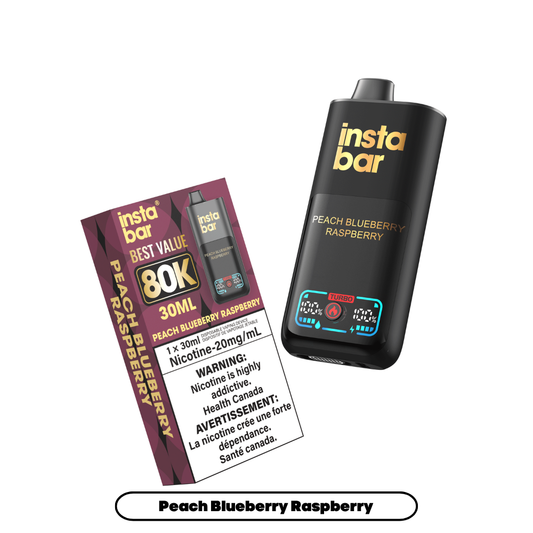 Insta Bar 80K - Peach Blueberry Raspberry (4pc/Carton) [Ontario]