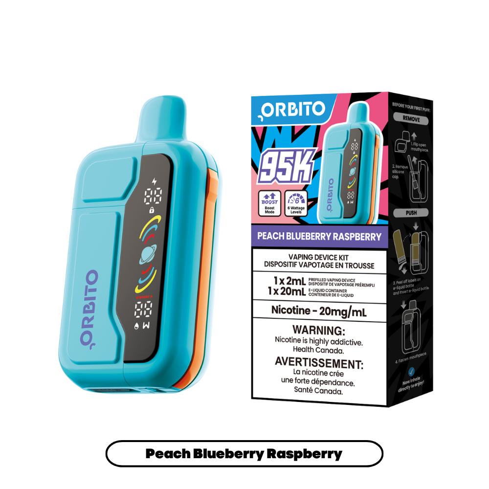 Orbito Sync 95K (2+20mL) - Peach Blueberry Raspberry (5pc/Carton) [Federal]