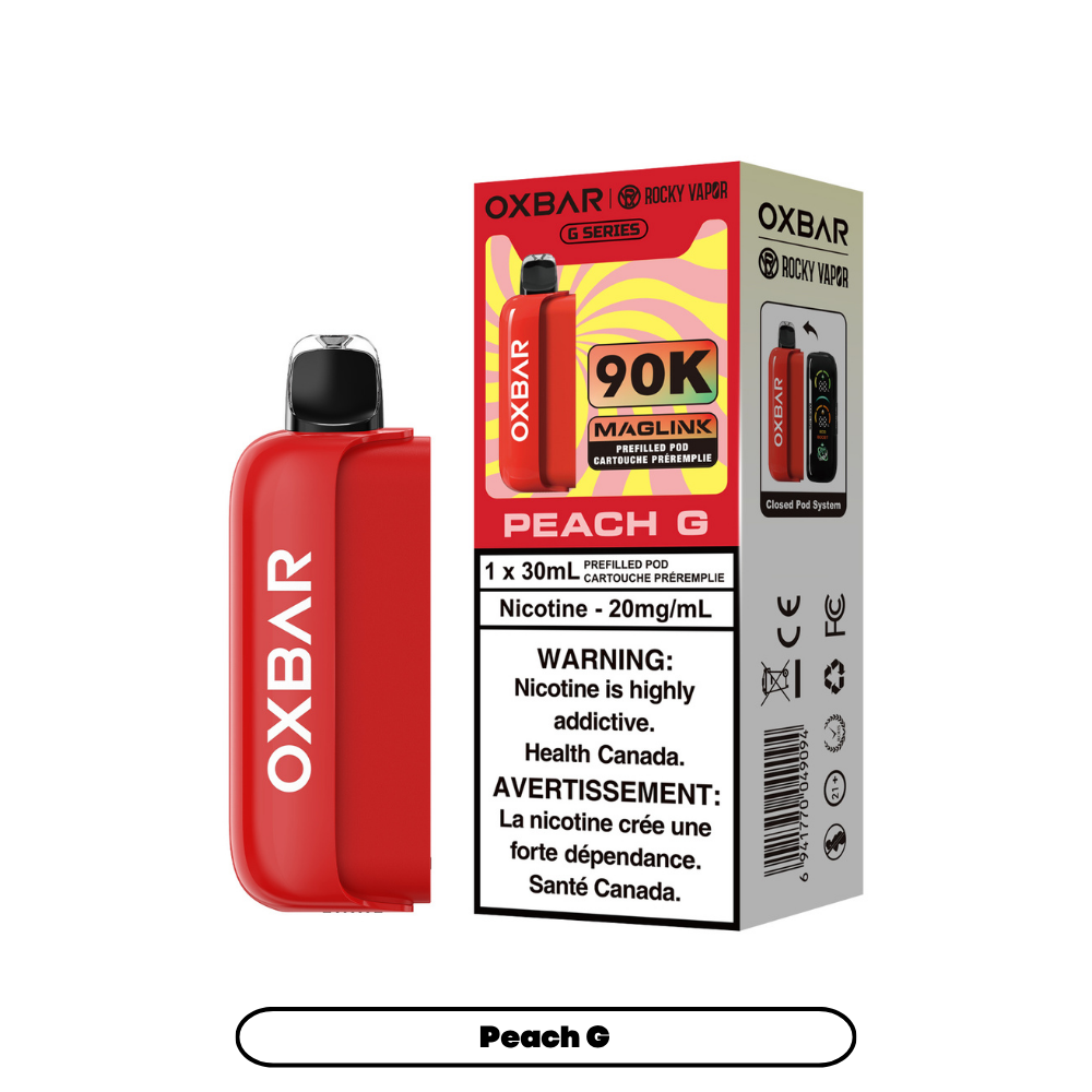 Rocky Vapor Oxbar Maglink - G Series - Peach G (4pc/Carton) [Alberta] {Prefilled Pods}