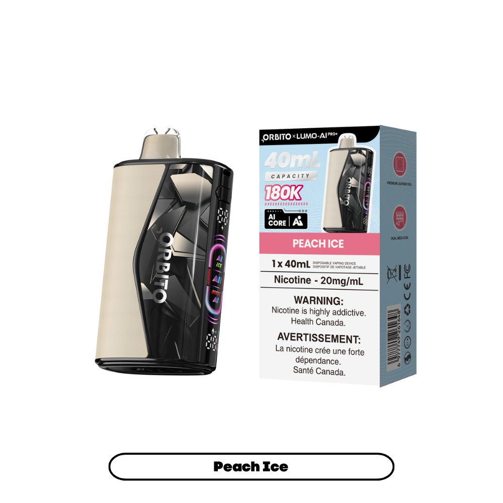 Orbito Lumo AI Pro+ 180K (20mg) - Peach Ice (4pc/Carton) [Alberta]