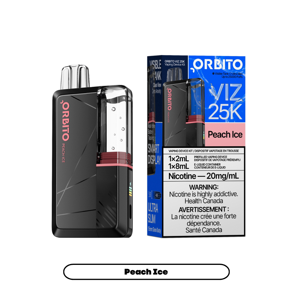 Orbito Viz 25K (2+8mL) - Peach Ice (5pc/Carton) [Federal]