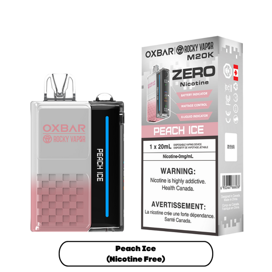 Rocky Vapor Oxbar M20K Nicotine Free - Peach Ice (5pc/Carton) [Alberta]