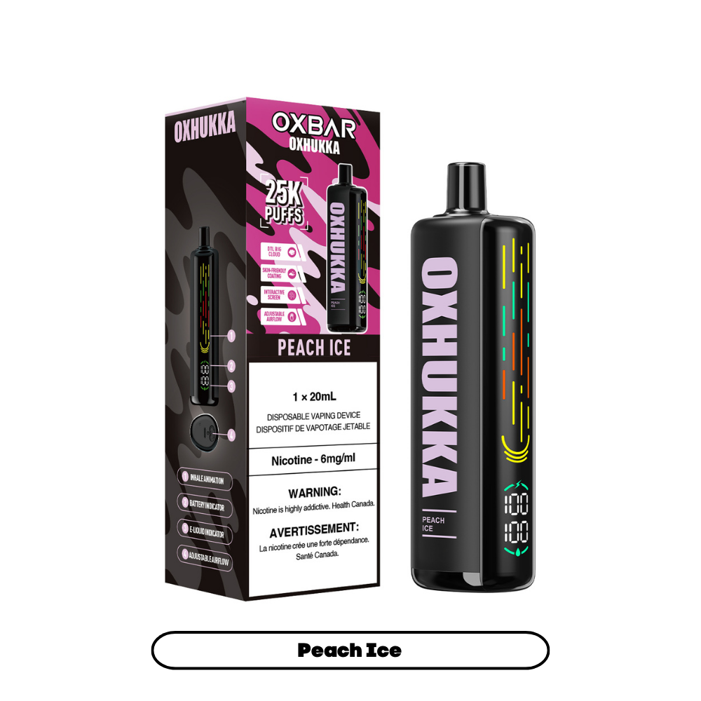 Oxbar Oxhukka- Peach Ice (4pc/Carton) [Alberta]