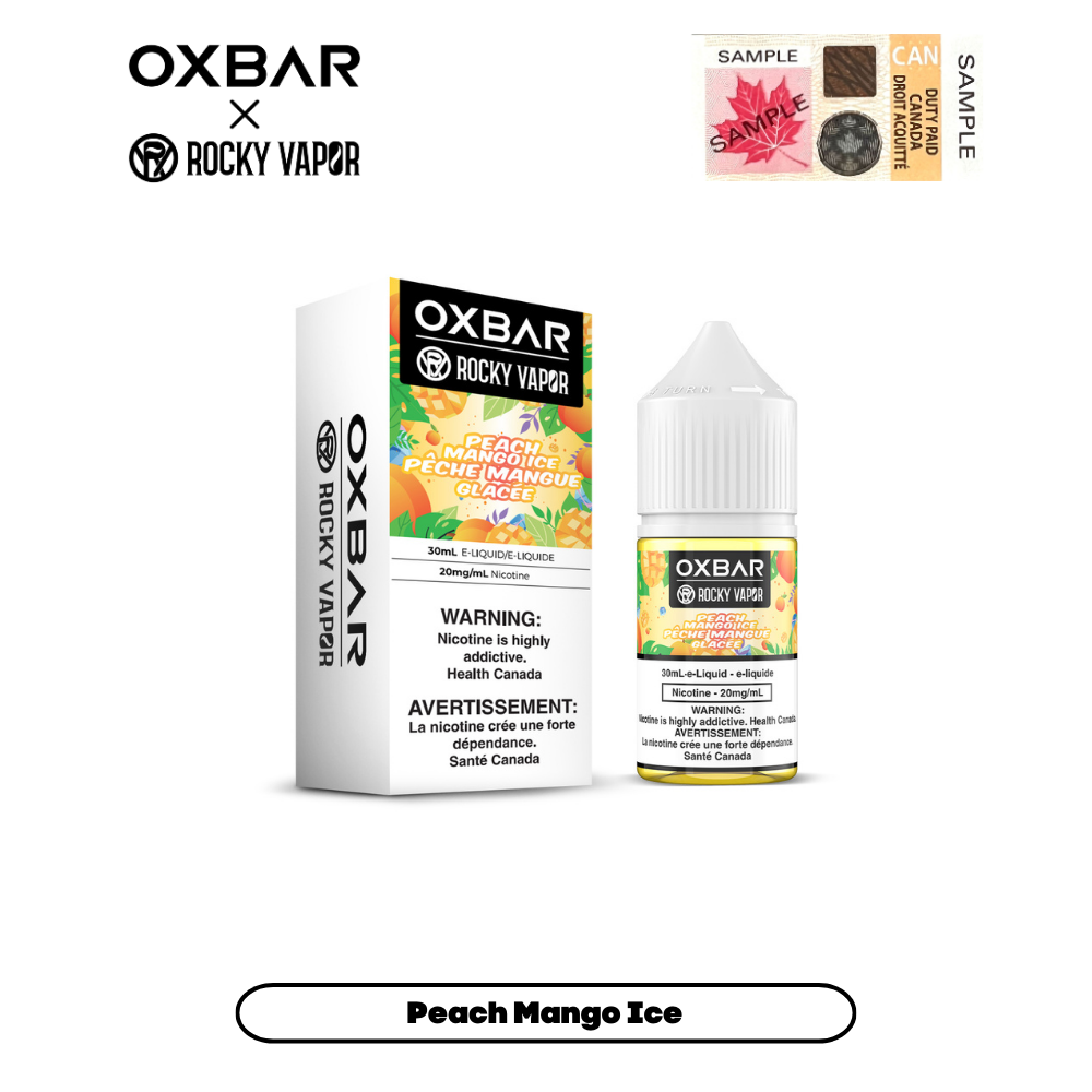 Rocky Vapor Oxbar E-liquids - Peach Mango Ice