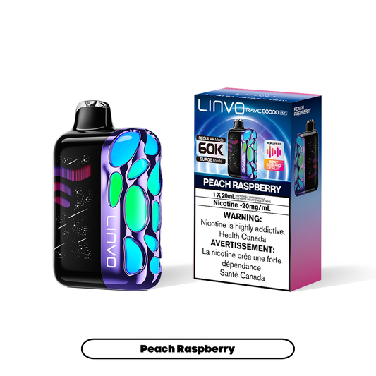Linvo Rave 60000 Pro - Peach Raspberry (4pc/Carton) [Manitoba]