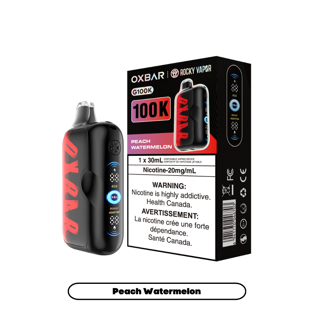 Rocky Vapor Oxbar G100K - Peach Watermelon (4pc/Carton) [Federal]