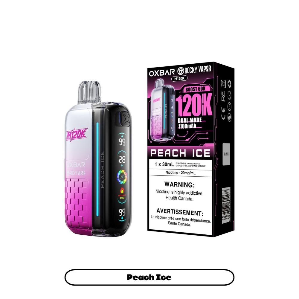 Rocky Vapor Oxbar M120K - Peach Ice (4pc/Carton) [Federal]