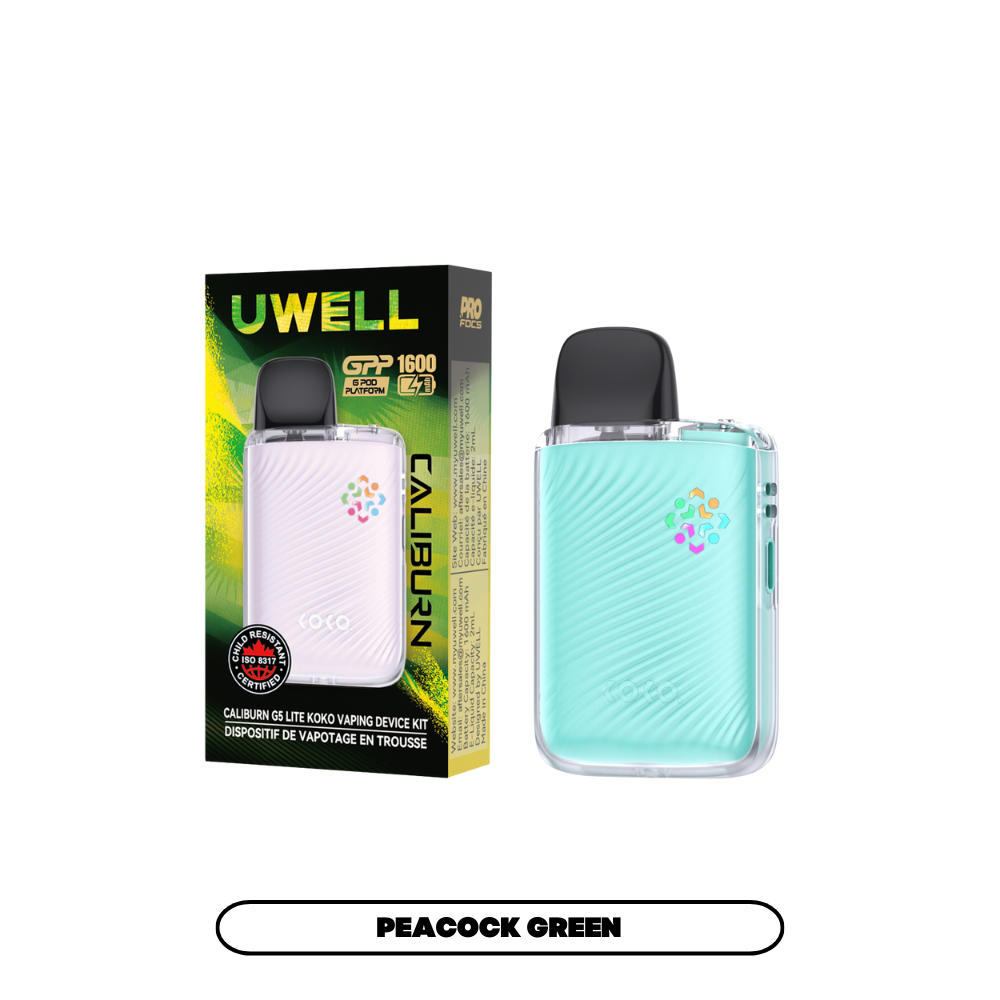 UWELL CALIBURN G5 LITE KOKO POD KIT [CRC] - PEACOCK GREEN