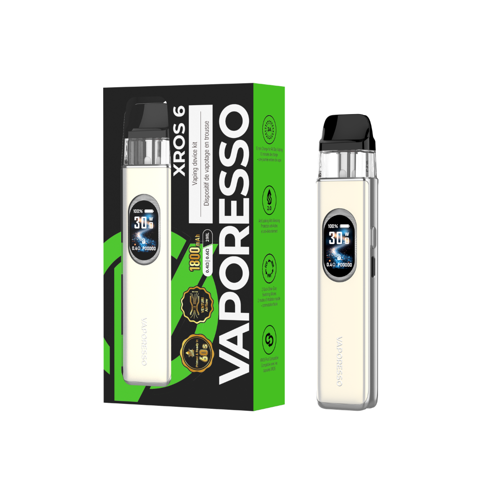VAPORESSO XROS 6 POD KIT [CRC] - PEARL WHITE