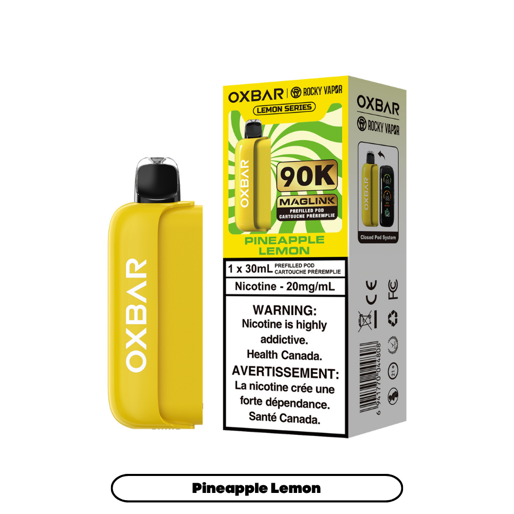 Rocky Vapor Oxbar Maglink - Lemon Series - Pineapple Lemon (4pc/Carton) [Manitoba] {Prefilled Pods}