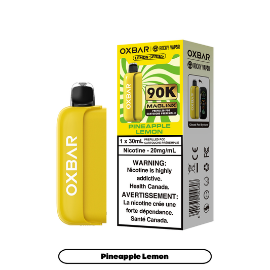 Rocky Vapor Oxbar Maglink - Lemon Series - Pineapple Lemon (4pc/Carton) [Manitoba] {Prefilled Pods}
