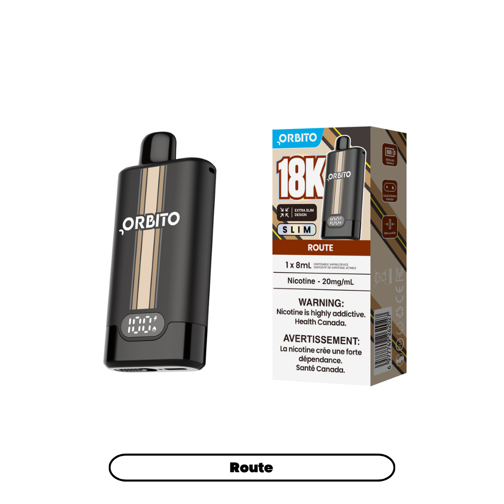 Orbito Slim 18K - Route (4pc/Carton) [Manitoba]